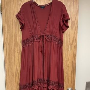 Torrid ~ Burgundy ~ Past Calf ~ Duster